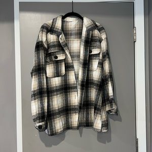 SHEIN flannel shacket